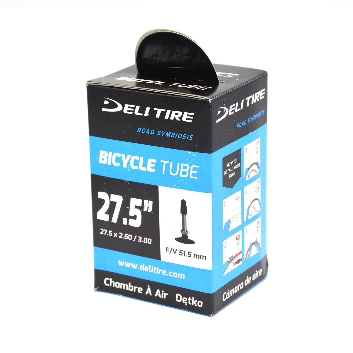 CHAMBRE AIR 27.5X2.50/3.00 FV 51.5 MM DELITRE
