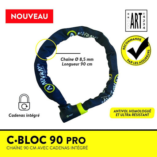 CHAINE AVEC SERRURE INTEGREE D8.5 / L0.90M AUVRAY
