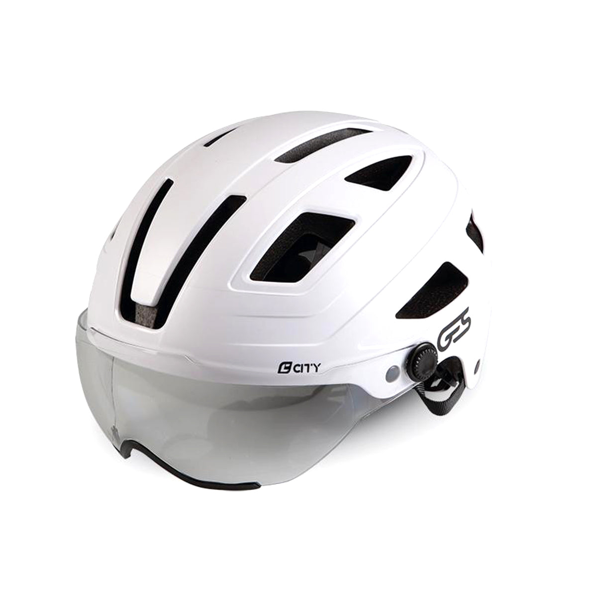 CASQUE CITY VISIERE BLANC M GES