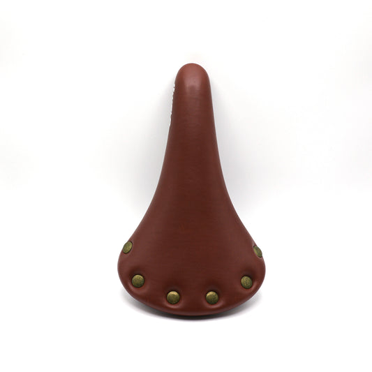 SELLE DE VELO RESSORT EN CUIR MARRON R VELO