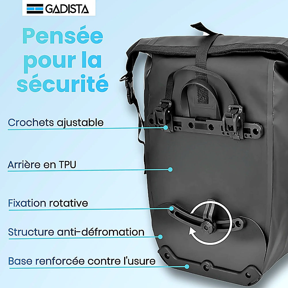 SACOCHE 2 EN 1 EN TPU NOIRE GADISTA